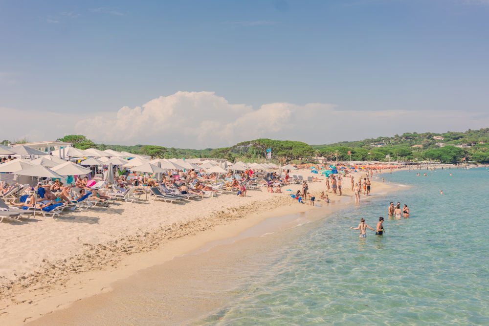 Photography by Gray Malin of Pampelonne Beach, St. Tropez