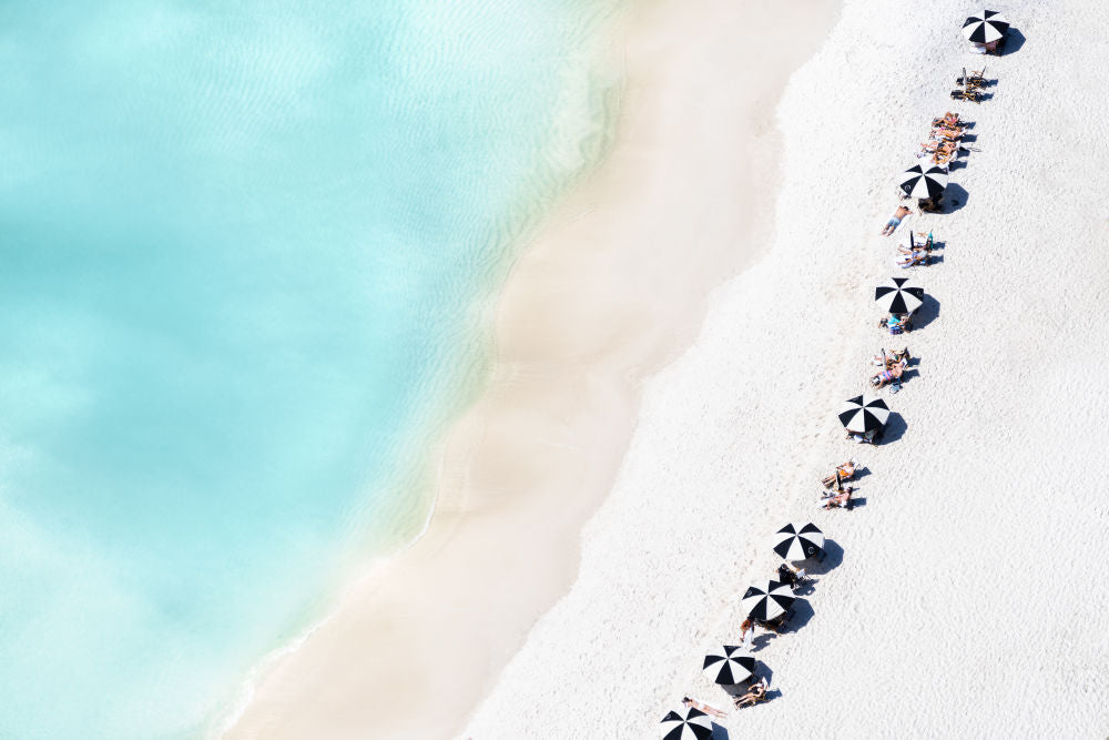 Photography by Gray Malin of Pearl Hotel Beach Umbrellas, Rosemary Beach, 30A Florida