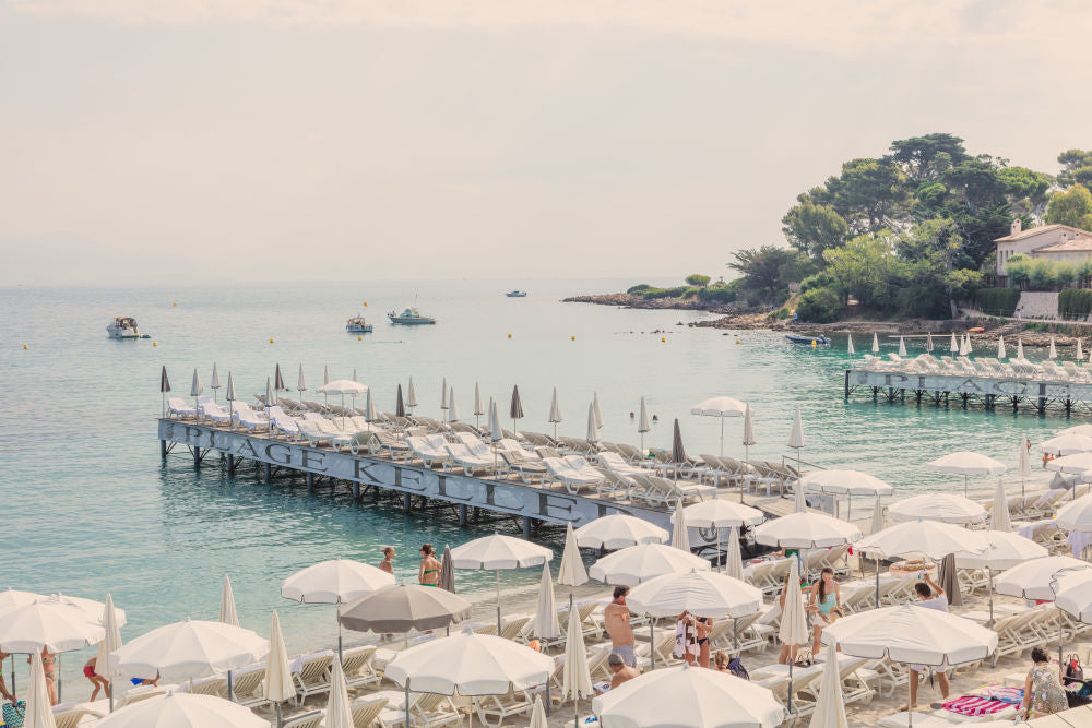 Photography by Gray Malin of Plage Keller, Antibes