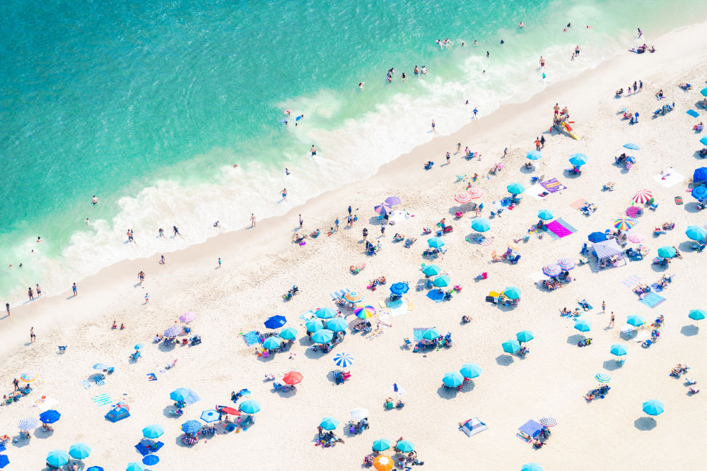 Photography by Gray Malin of Point Pleasant Beachgoers, New Jersey