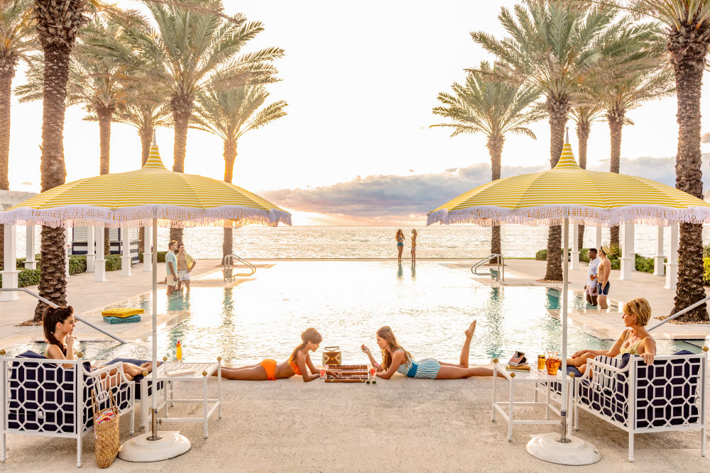 Photography by Gray Malin of Poolside, The Breakers Palm Beach