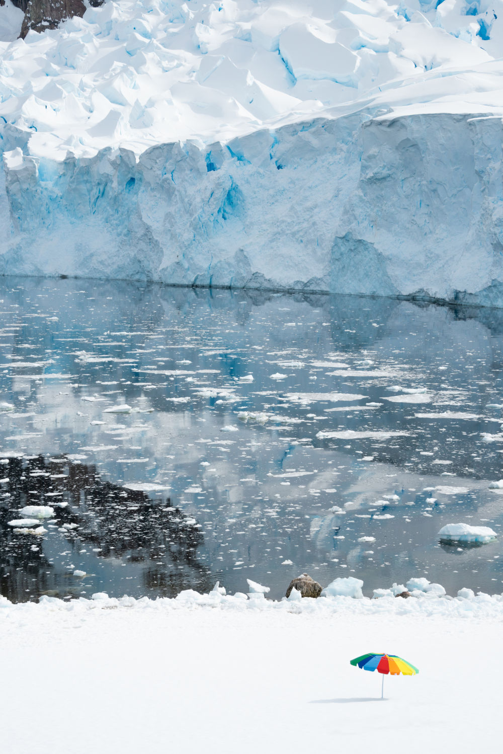 Photography by Gray Malin of Rainbow Umbrella II, Antarctica