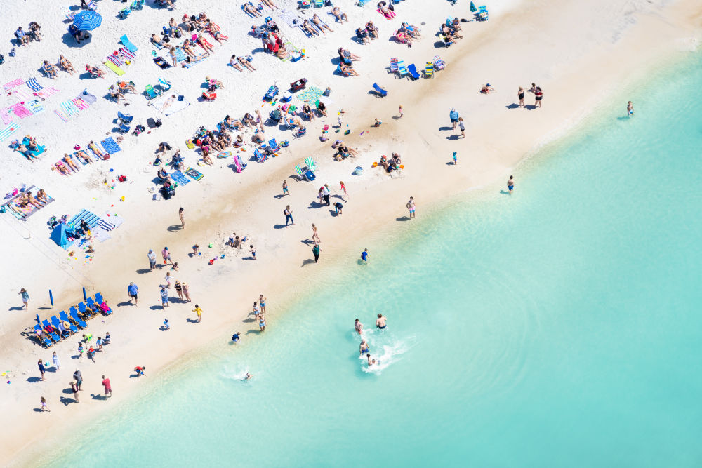 Photography by Gray Malin of Rosemary Beach Sunbathers, 30A Florida