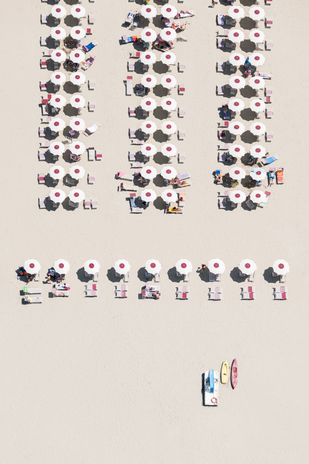 Photography by Gray Malin of Rows of Red and White, Italy