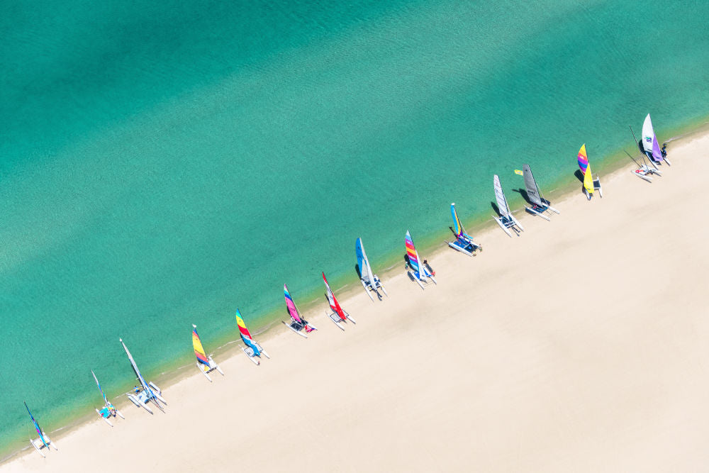 Photography by Gray Malin of Sailing Day on Lake Michigan, Chicago