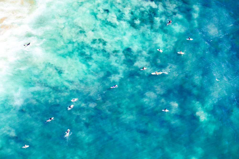 Photography by Gray Malin of Salt Creek Beach Surfers, Dana Point