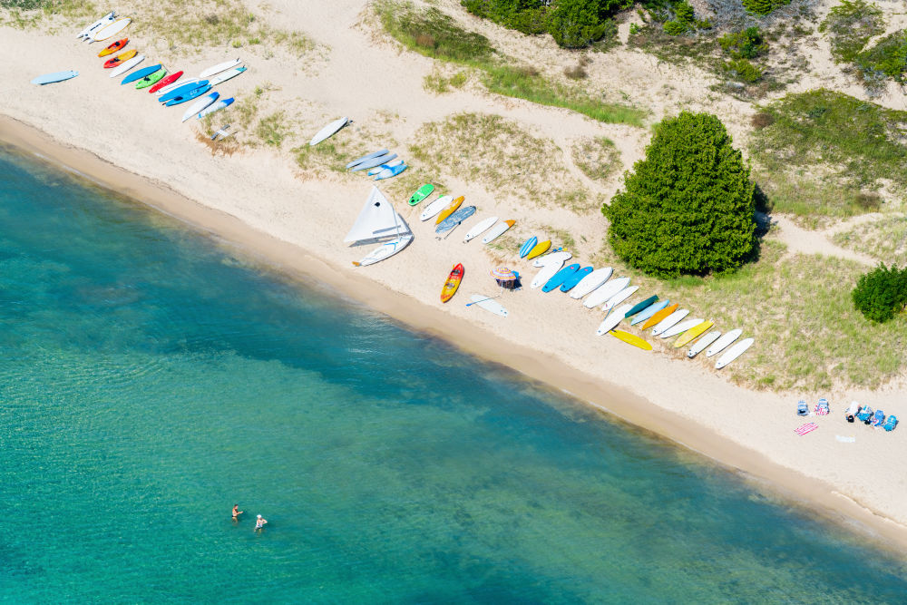 Photography by Gray Malin of Sandy Beach Surfboards, Harbor Springs, Michigan