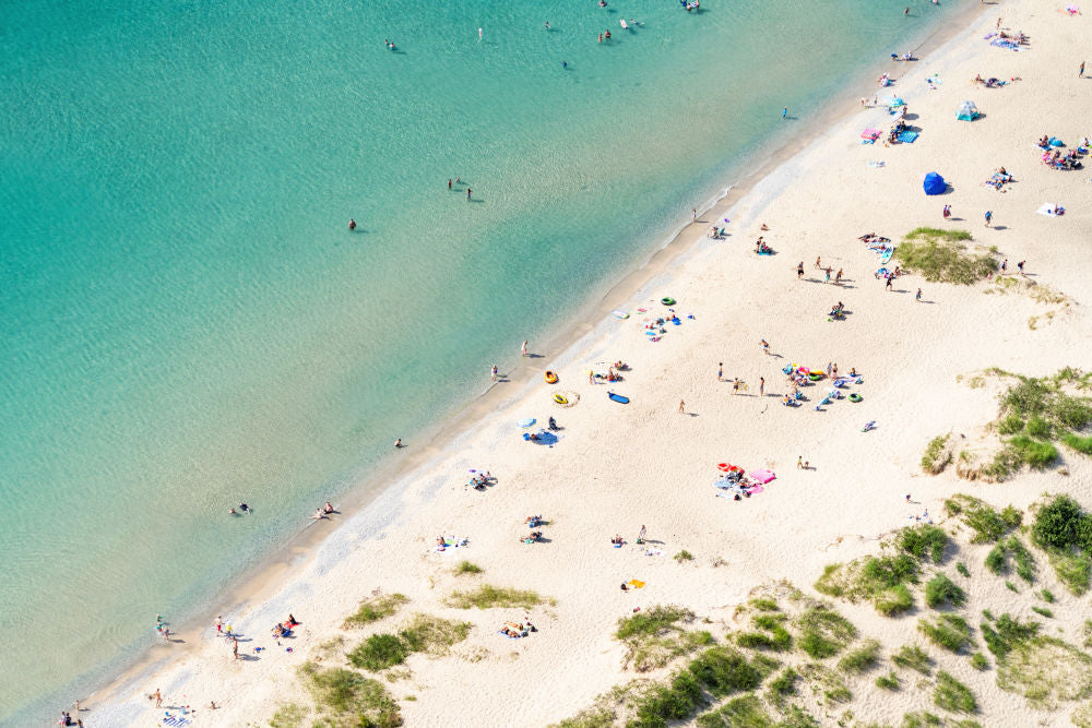 Photography by Gray Malin of Sandy Beach, Harbor Springs, Michigan