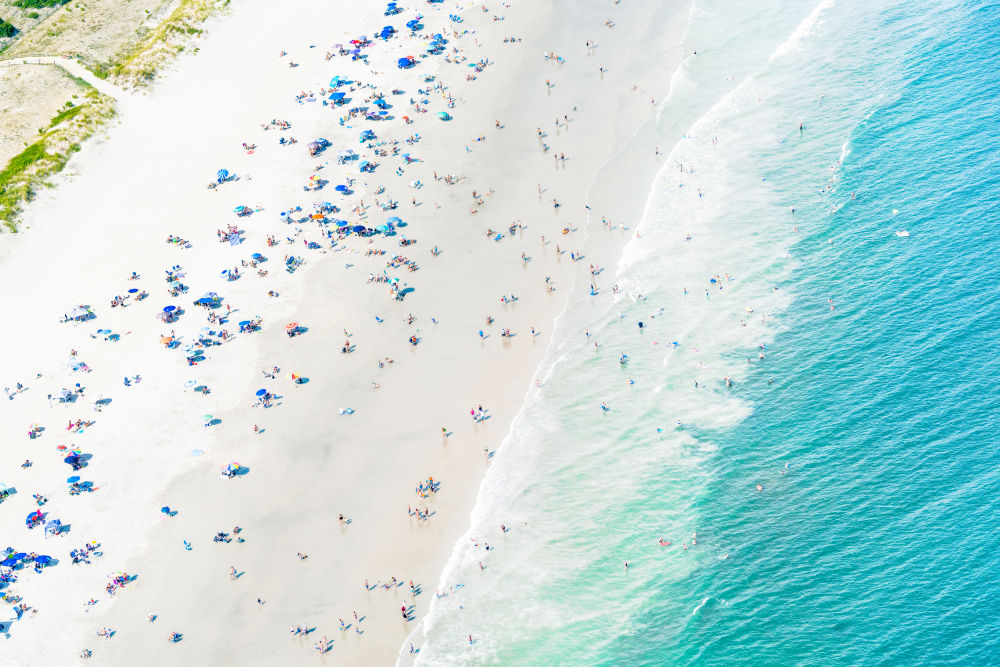 Photography by Gray Malin of Sea Isle City Beachgoers, New Jersey