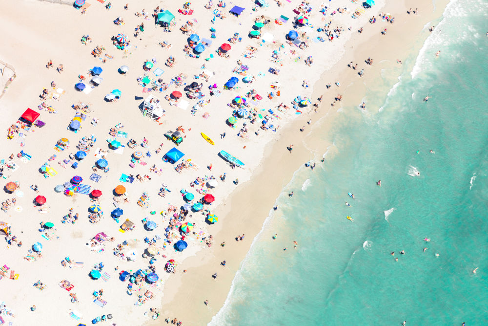 Photography by Gray Malin of Second Beach Diagonal, Newport