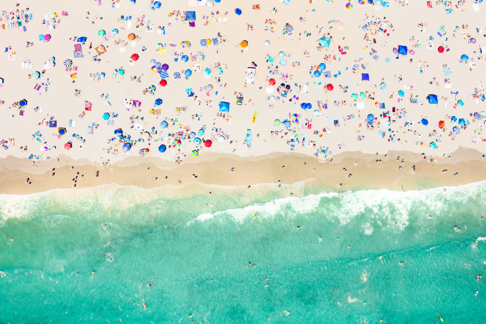 Photography by Gray Malin of Second Beach, Newport