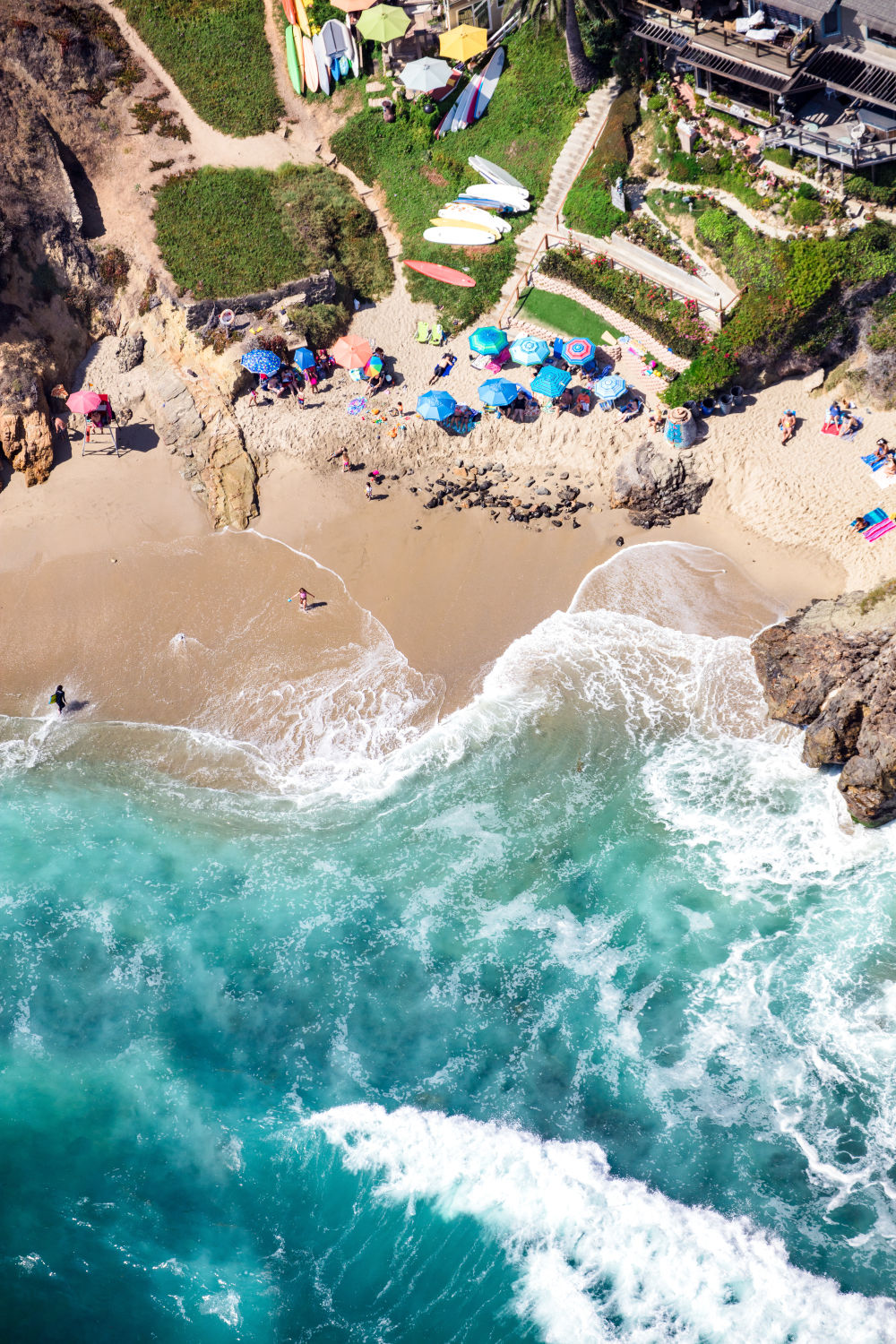 Photography by Gray Malin of Shaws Cove, Laguna Beach