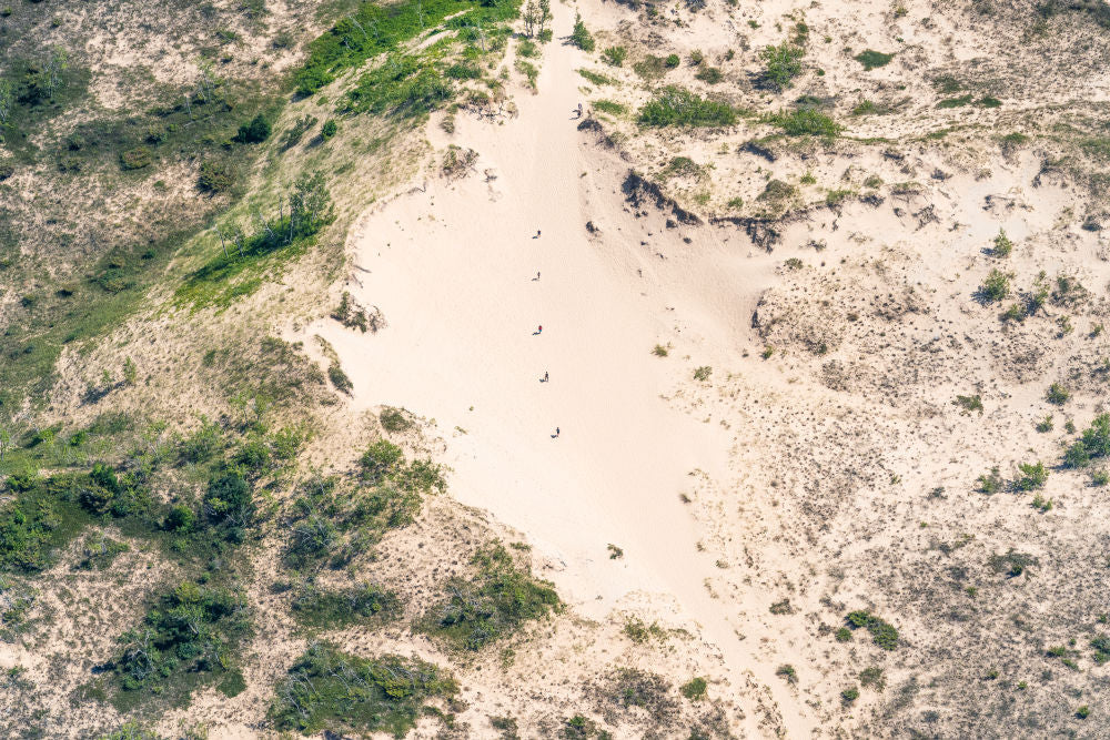 Photography by Gray Malin of Sleeping Bear Dunes Hikers, Michigan