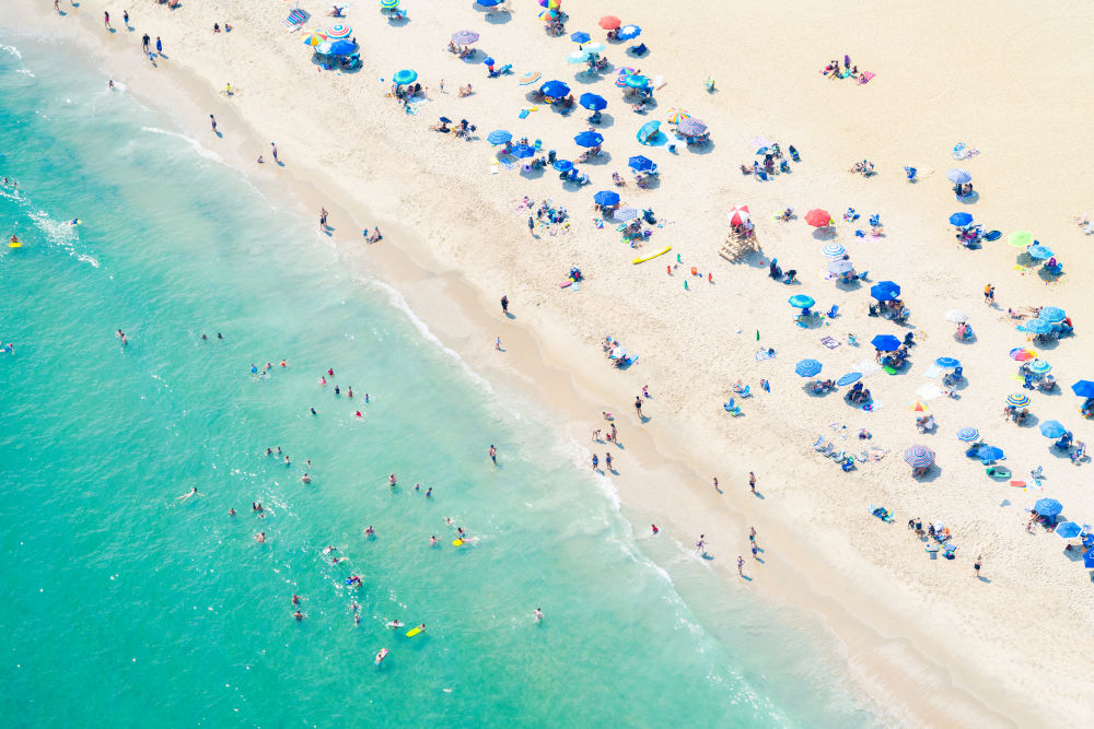 Photography by Gray Malin of Spring Lake Beach Umbrellas, New Jersey