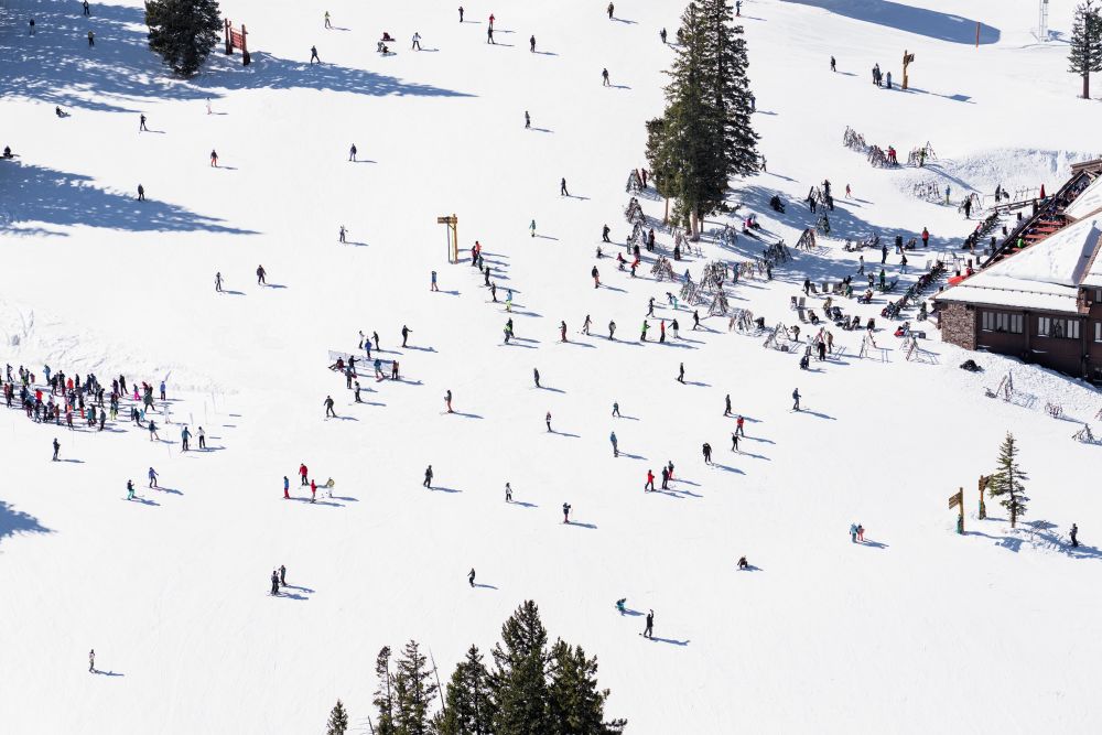 Photography by Gray Malin of Spruce Saddle Lodge Skiers, Beaver Creek