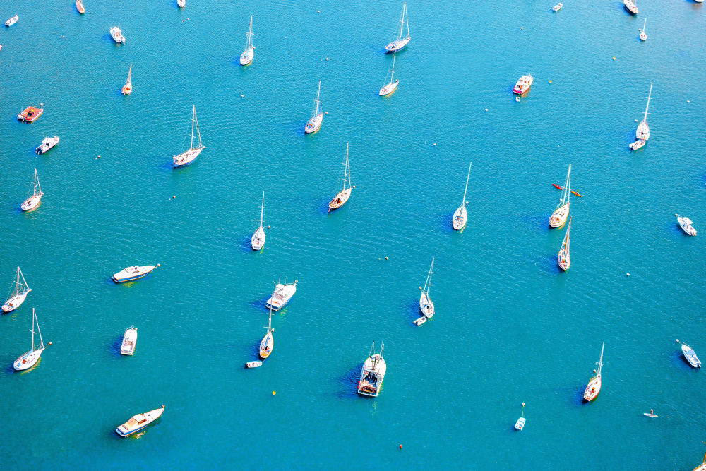 Photography by Gray Malin of Stage Harbor, Cape Cod