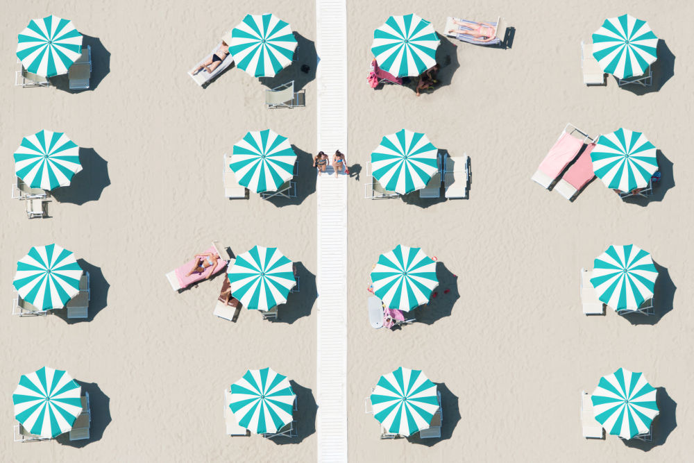Photography by Gray Malin of Starmint Umbrellas, Italy