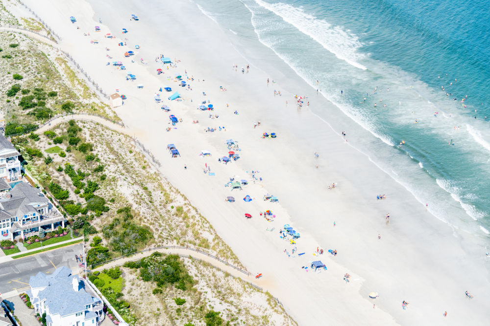 Photography by Gray Malin of Stone Harbor Beachgoers, New Jersey