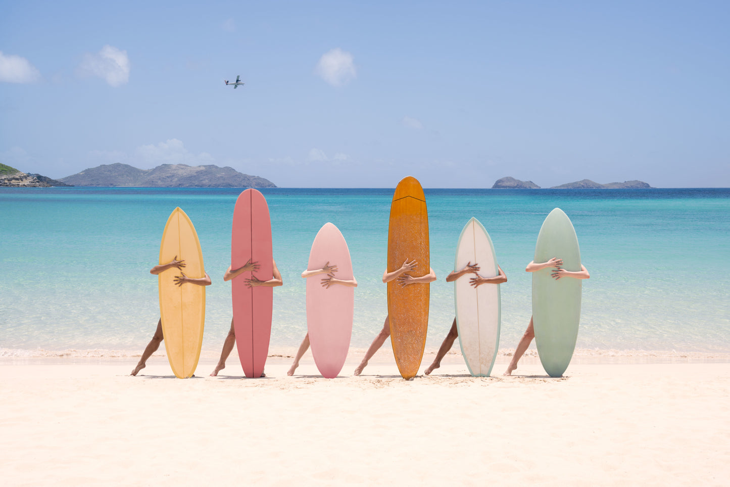 Surfing Beauties, St. Barths