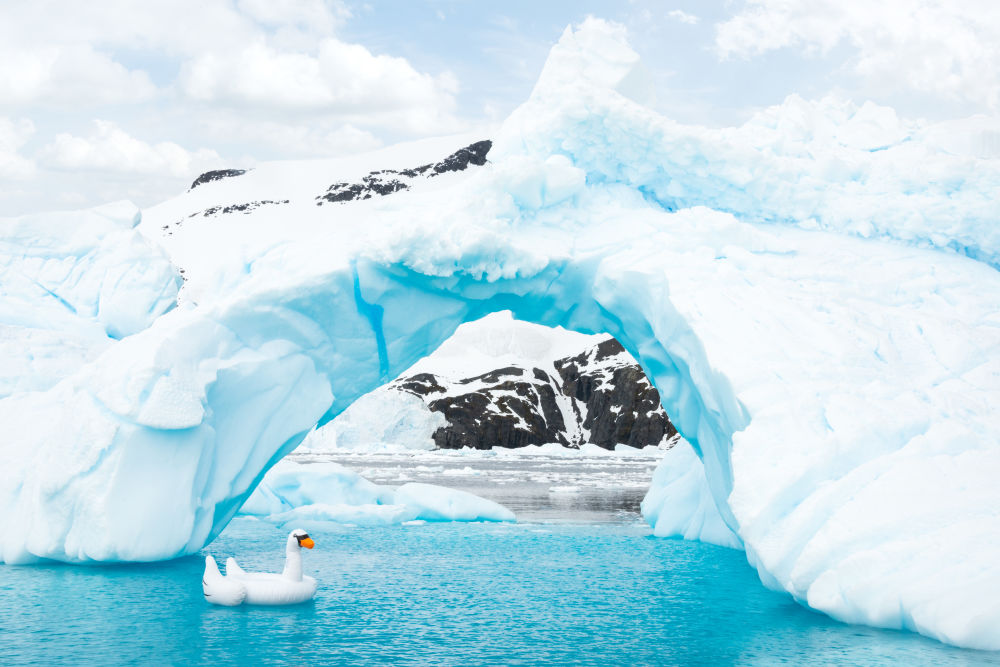 Photography by Gray Malin of Swan Inflatable, Antarctica