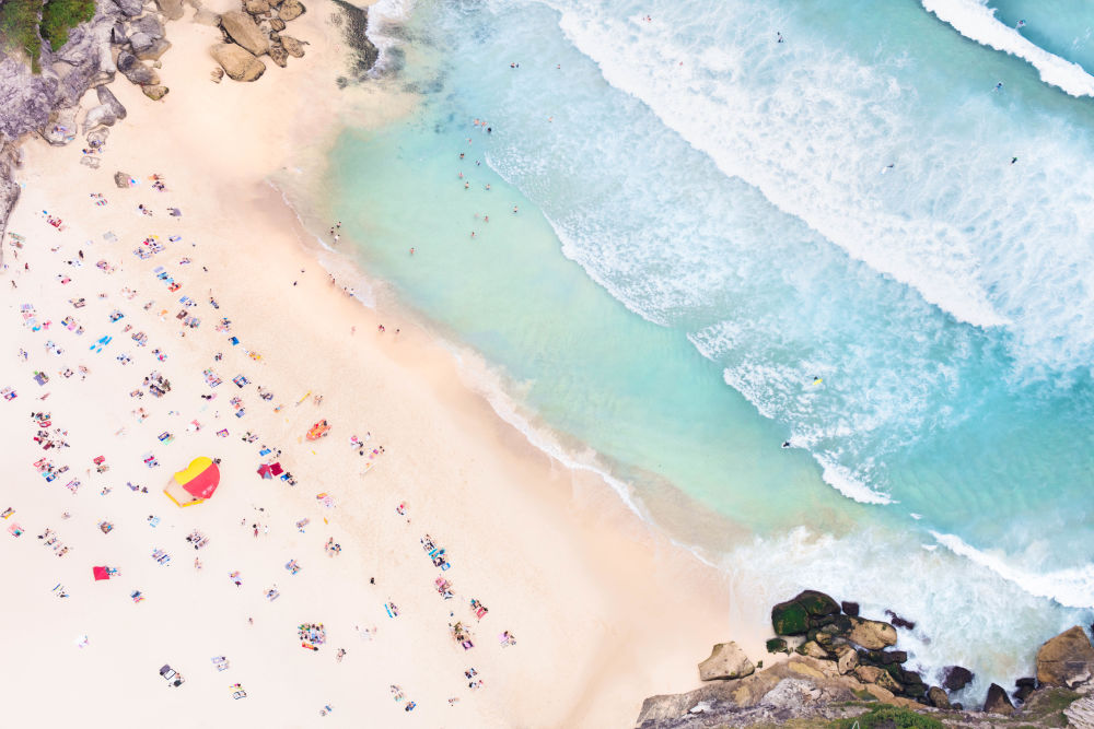 Photography by Gray Malin of Tamarama Beach