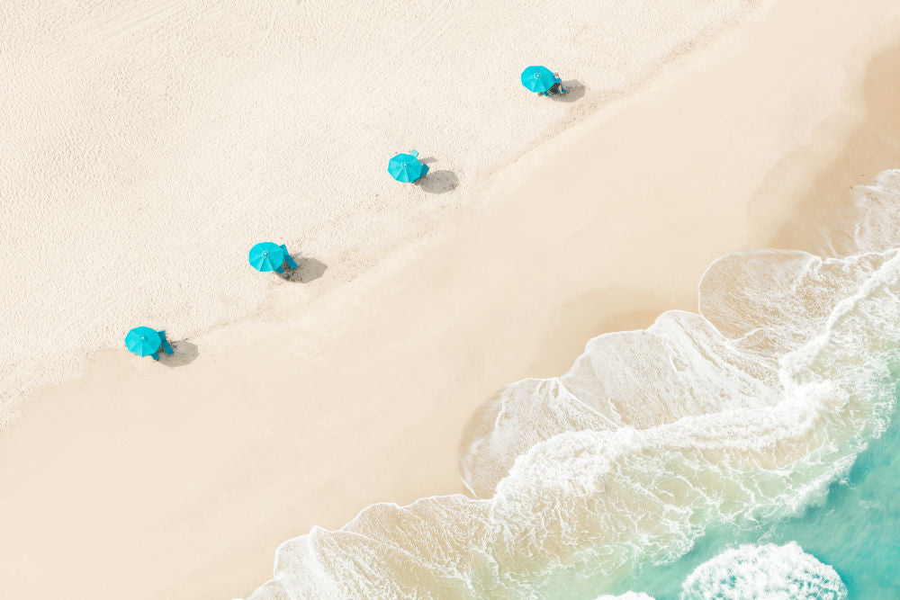 Photography by Gray Malin of Teal Umbrellas II, Miami