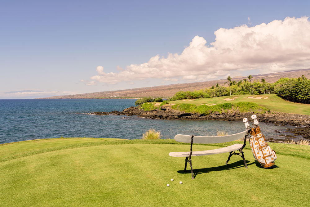 Photography by Gray Malin of Tee Off at the Mauna Kea