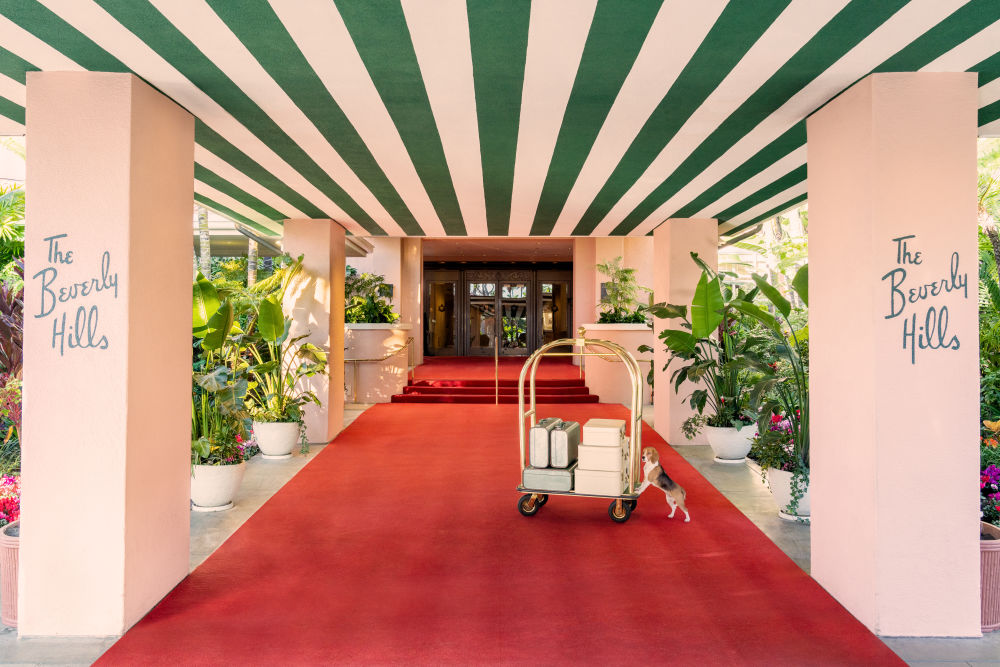 Photography by Gray Malin of The Beagle Bellhop, The Beverly Hills Hotel