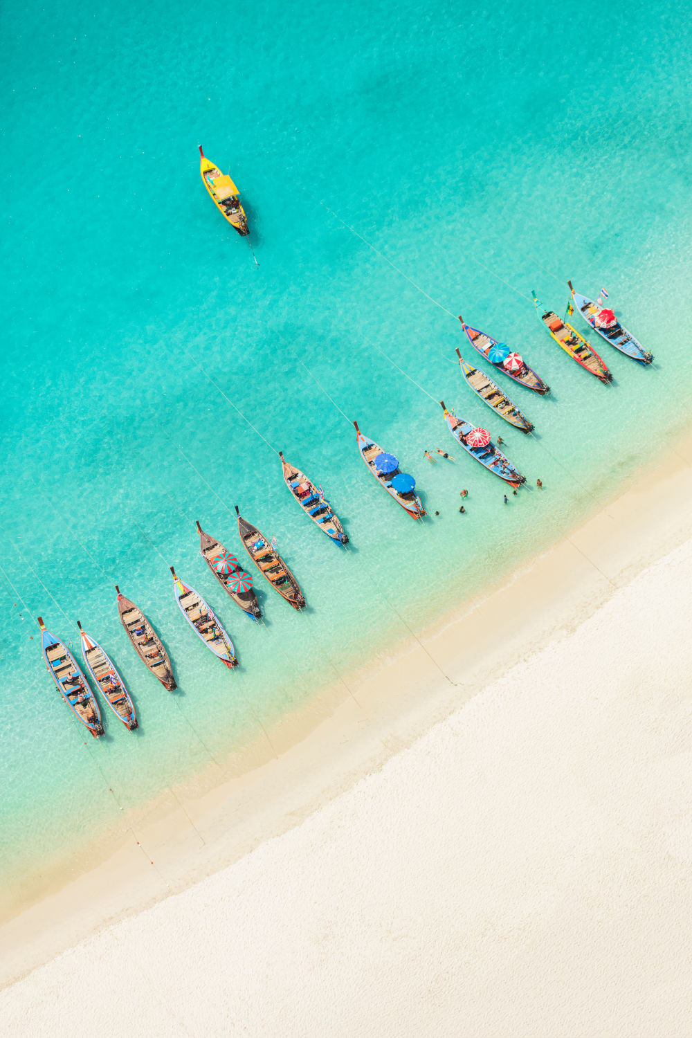 Photography by Gray Malin of The Boats, Thailand