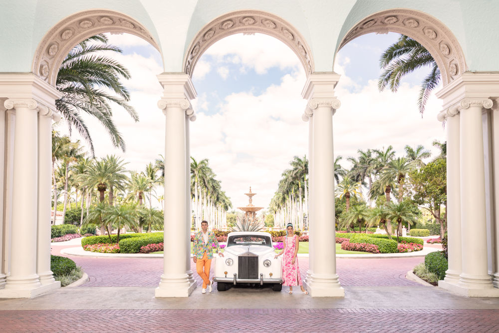 Photography by Gray Malin of The Breakers Porte Cochere, Palm Beach