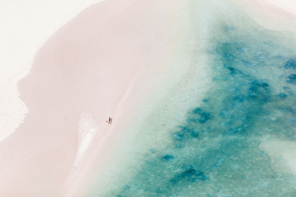 Photography by Gray Malin of The Couple, Whitehaven Beach