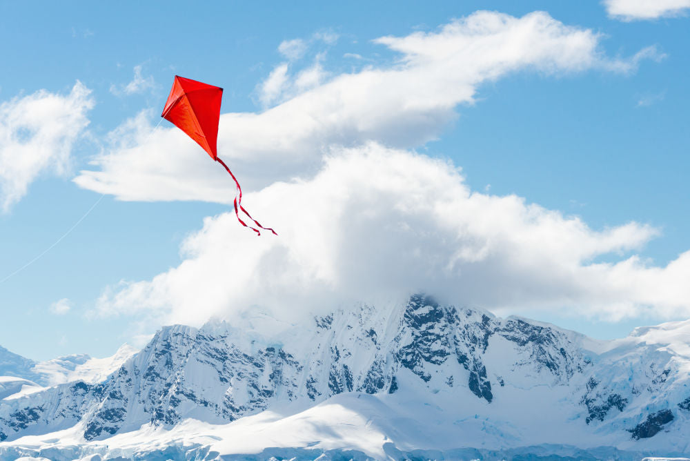 Photography by Gray Malin of The Kite, Antarctica
