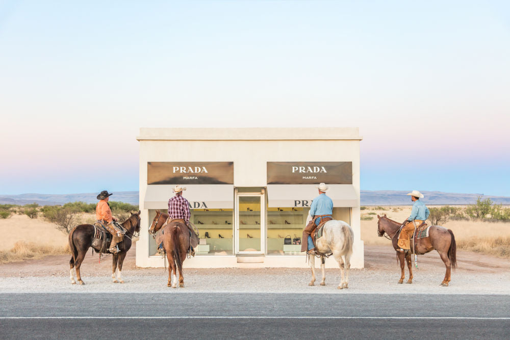 Photography by Gray Malin of The Onlookers, Prada Marfa