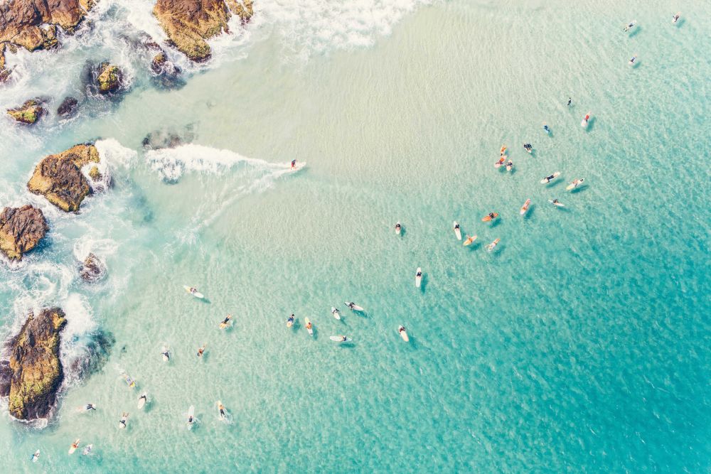 Photography by Gray Malin of The Pass, Byron Bay