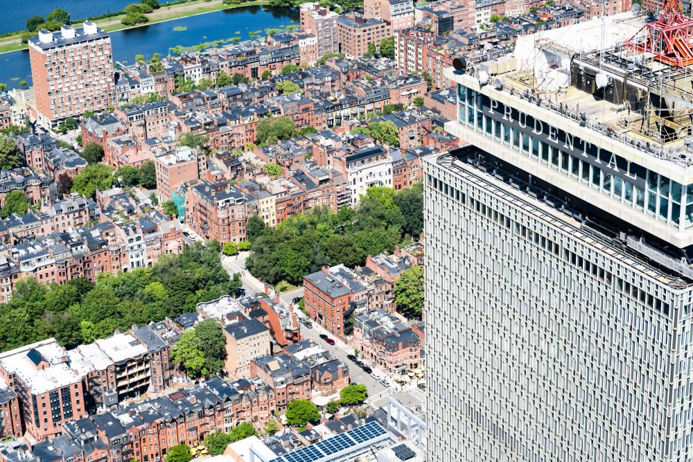 Photography by Gray Malin of The Prudential Building Over Back Bay, Boston