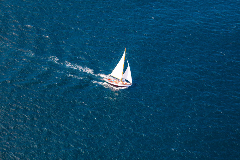 Photography by Gray Malin of The Sailboat, Maine