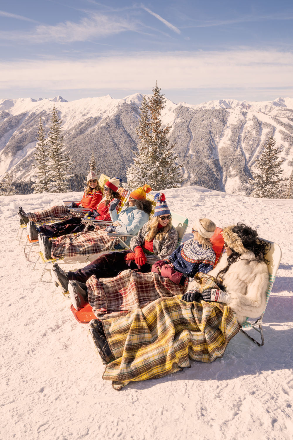 Photography by Gray Malin of The Sunbathers, Top of Aspen Mountain