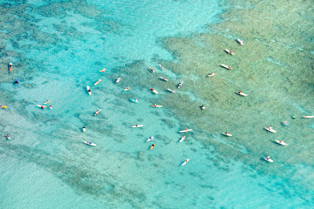 Photography by Gray Malin of The Surfers, Waikiki