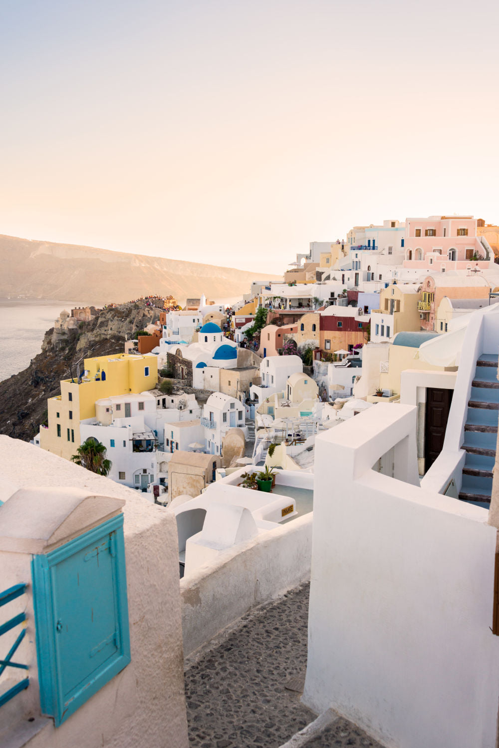 Photography by Gray Malin of The View Vertical, Santorini, Greece