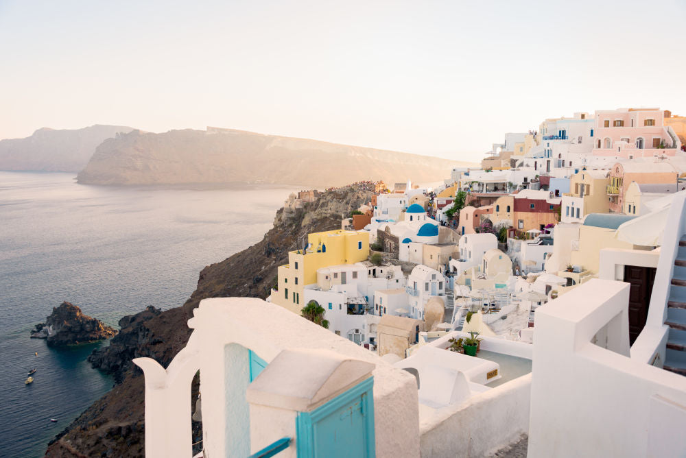 Photography by Gray Malin of The View, Santorini, Greece