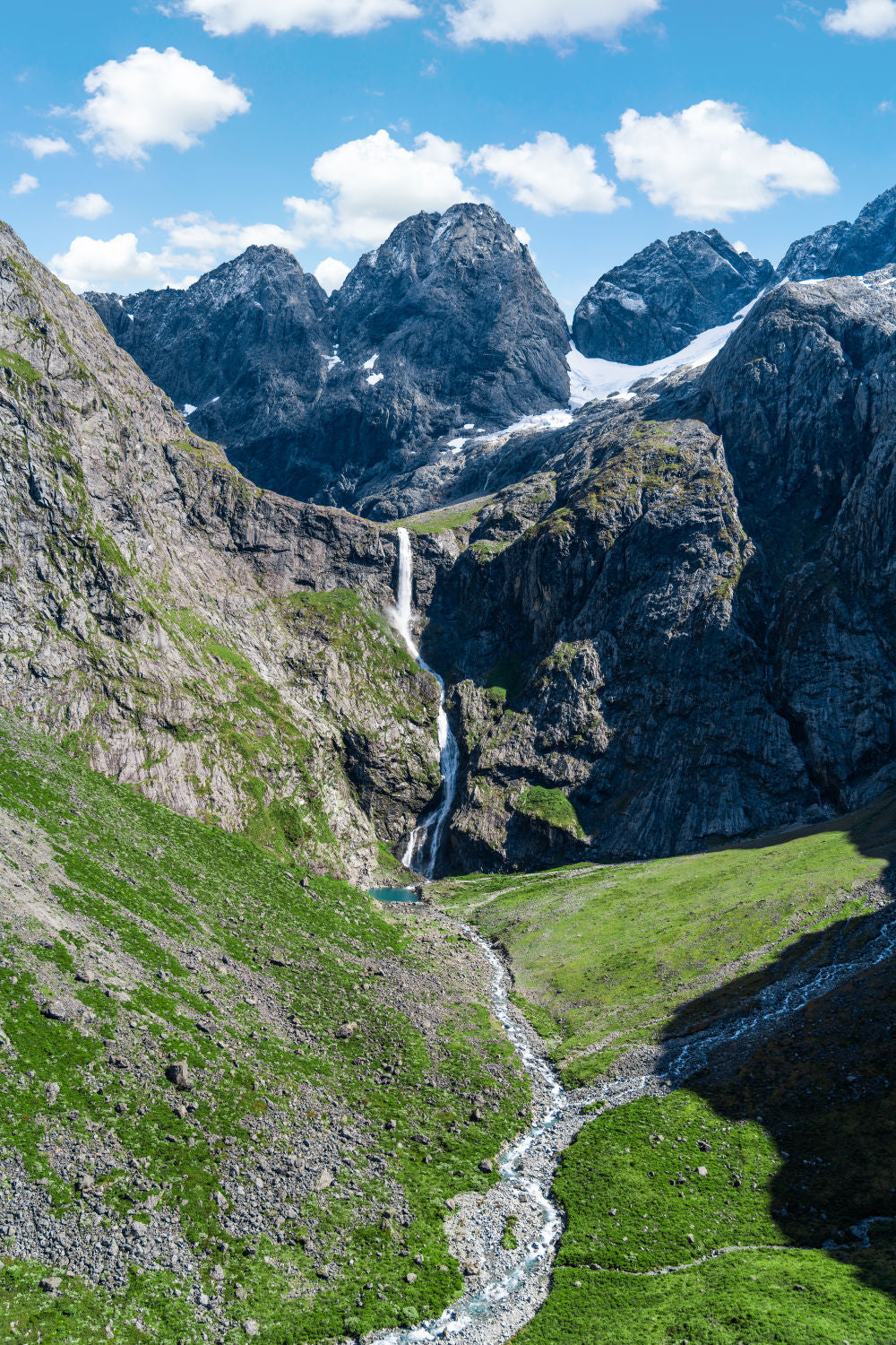 Photography by Gray Malin of The Waterfall Vertical, Queenstown, New Zealand