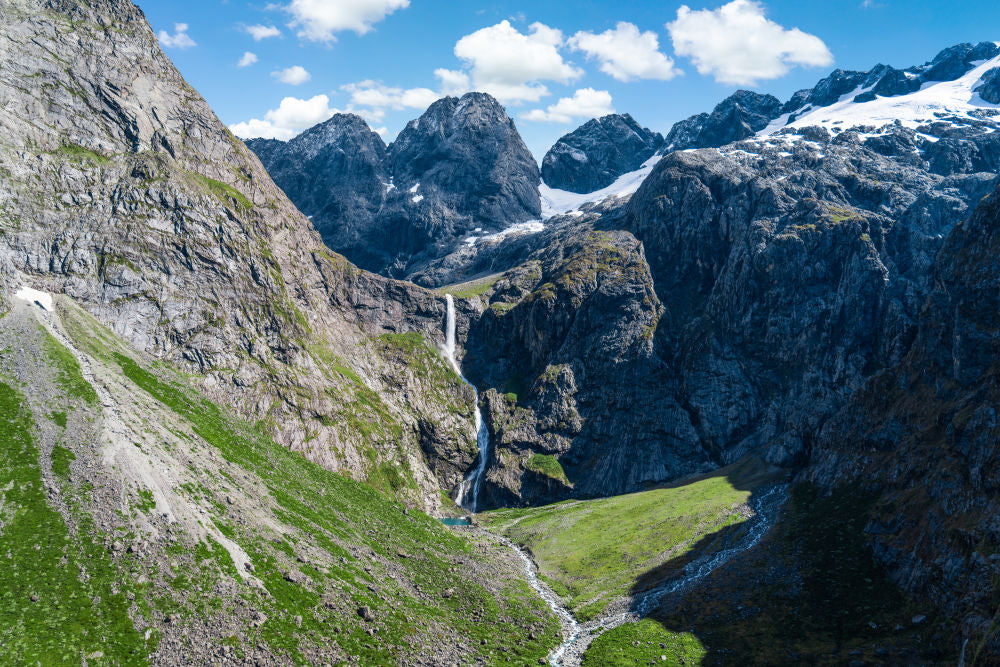 Photography by Gray Malin of The Waterfall, Queenstown, New Zealand
