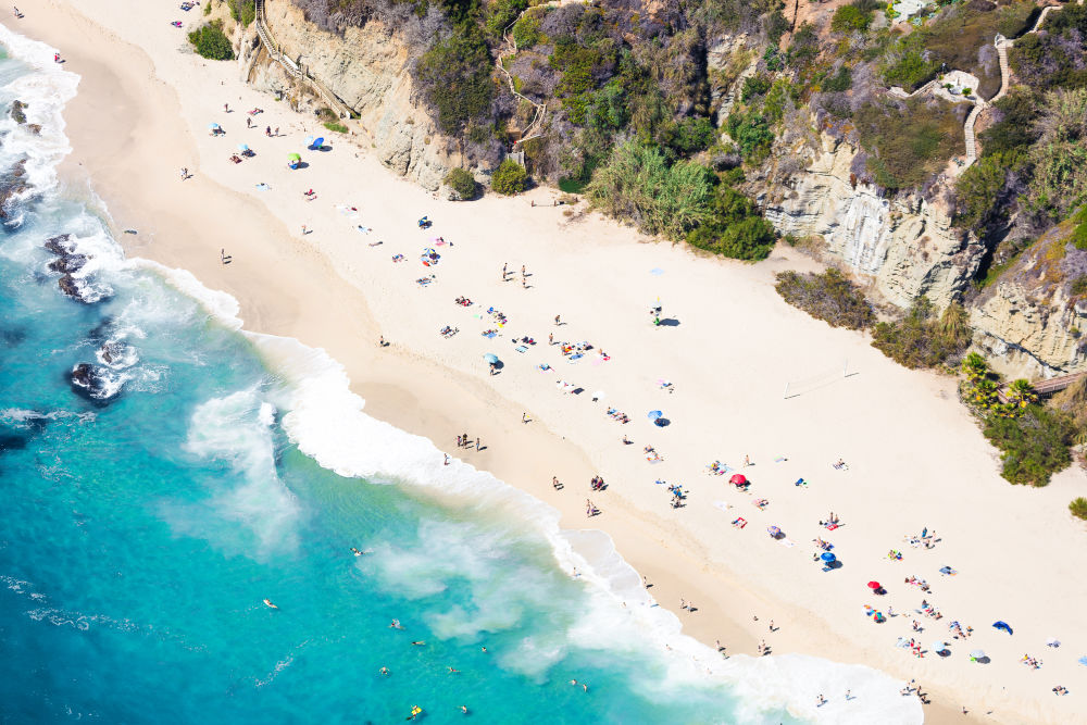 Photography by Gray Malin of Thousand Steps Beach, Laguna Beach