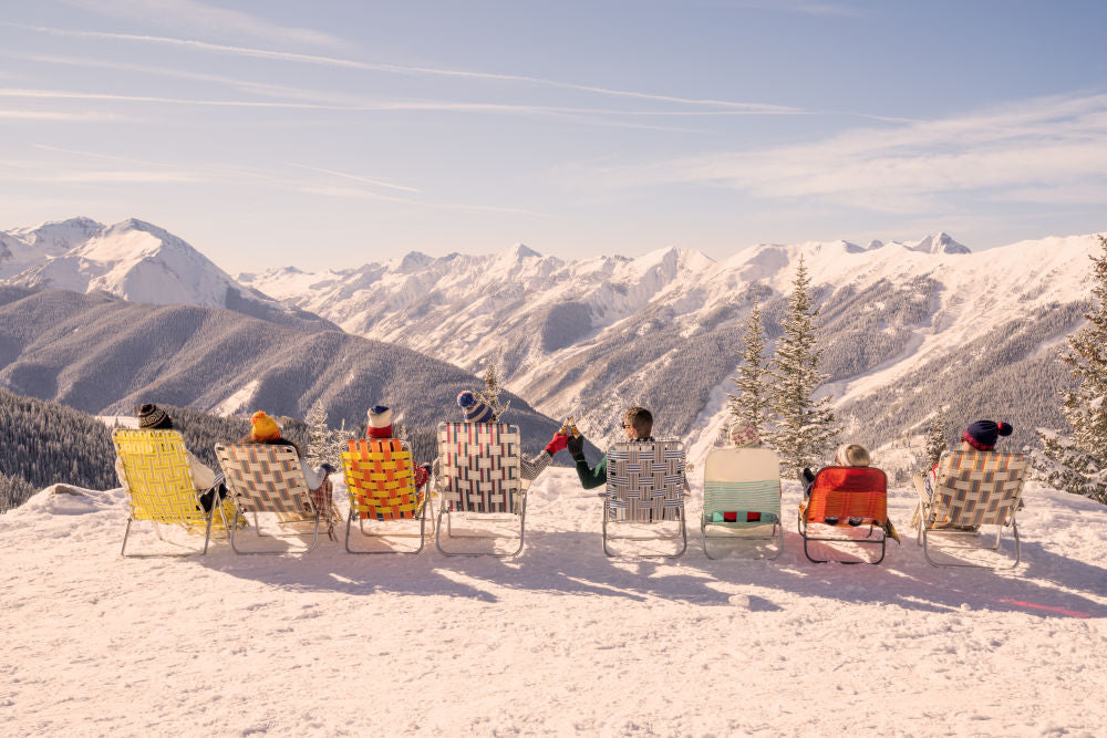 Photography by Gray Malin of Top of Aspen Mountain Sun Loungers