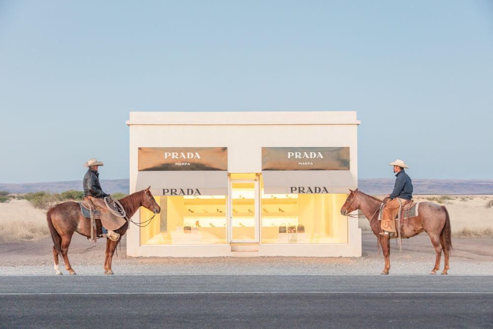 Photography by Gray Malin of Two Cowboys II, Prada Marfa