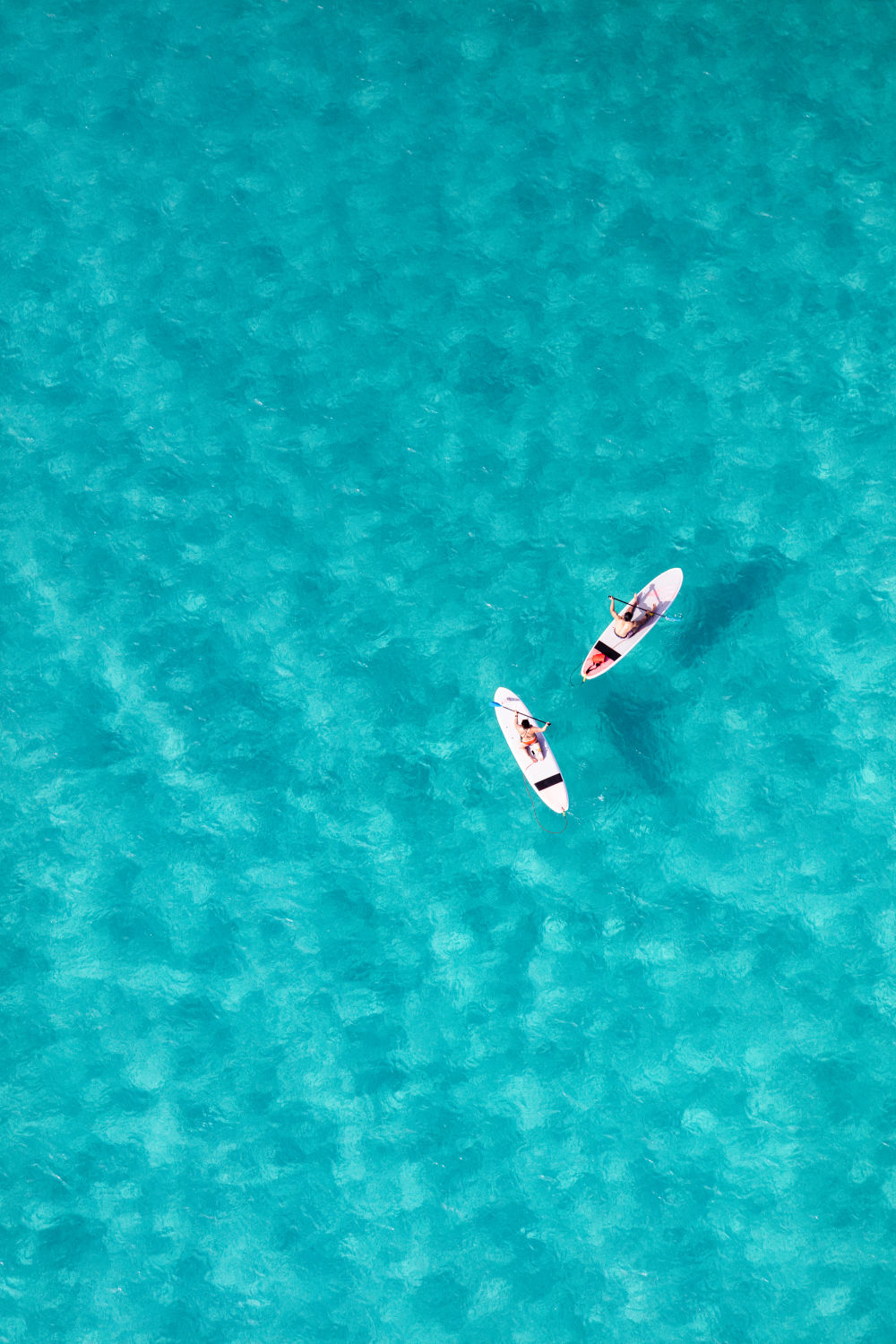 Photography by Gray Malin of Two Paddle Boarders, Waikiki