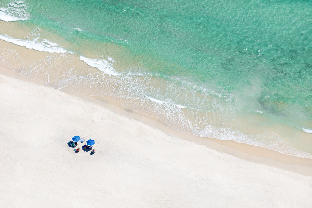 Photography by Gray Malin of Two Umbrellas, Block Island