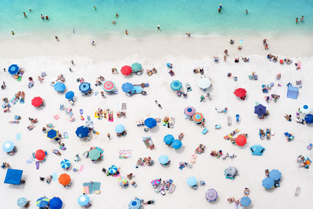 Photography by Gray Malin of Vanderbilt Beach Sunbathers, Naples, Florida