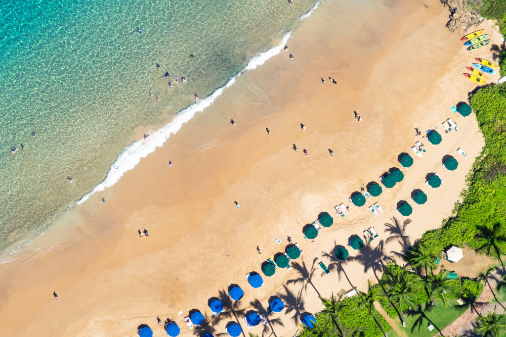 Photography by Gray Malin of Wailea Beach, Maui