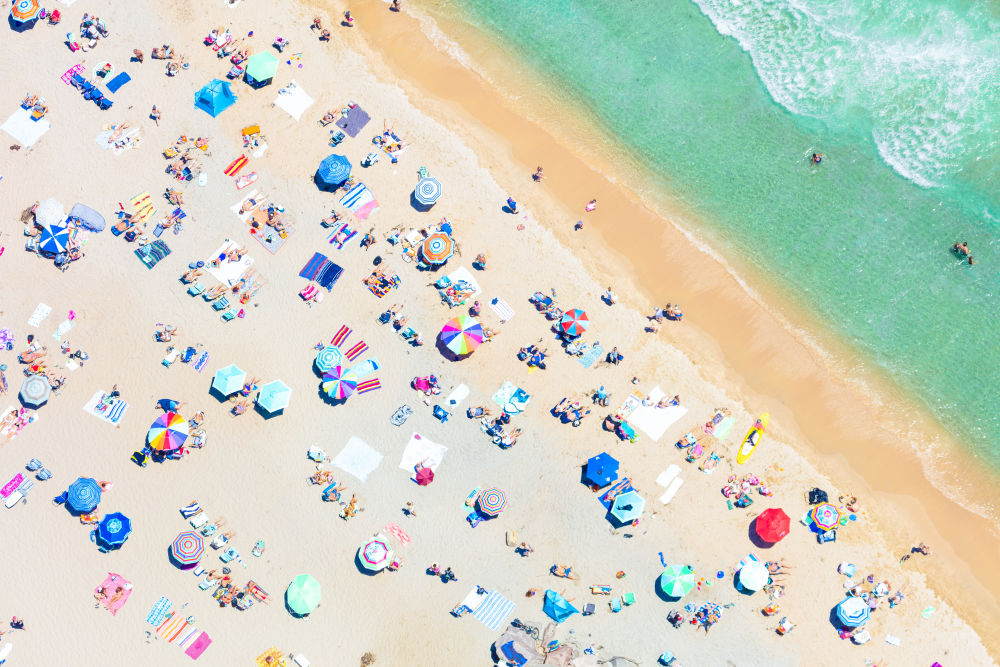 Photography by Gray Malin of Watch Hill Beach